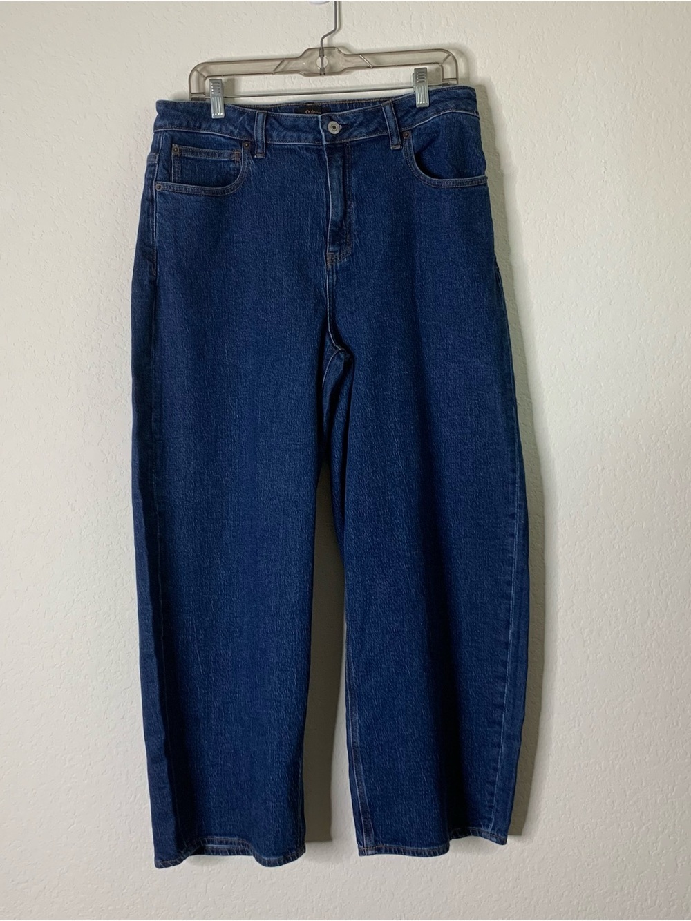 Quince Womens blue Bella stretch barrel jeans obsidian blue 32